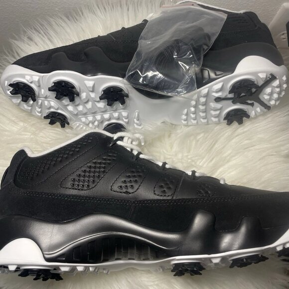 Nike Air Jordan 9 Retro G NRG Low Barons Golf Spikes Black FN6930-001 sz 10 - Picture 14 of 16